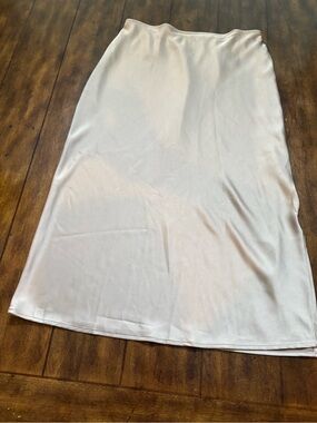 Old Navy Satin Skirt in Blush Beige